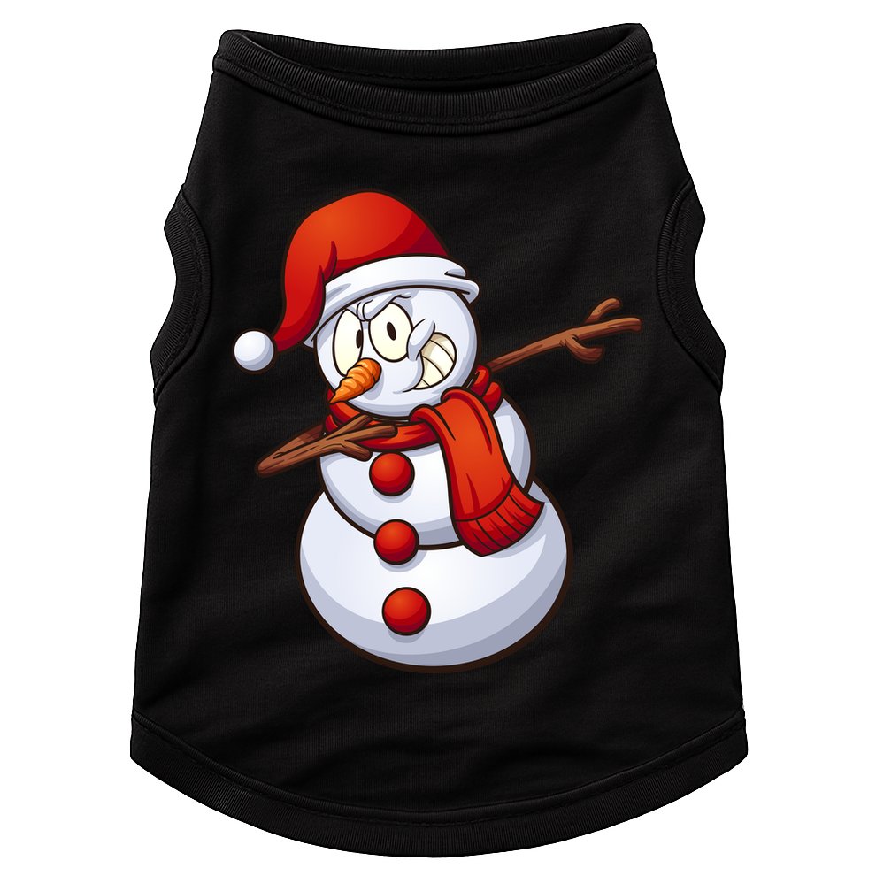 Dabbing Snowman Doggie Tank