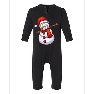 Dabbing Snowman Infant Fleece One Piece