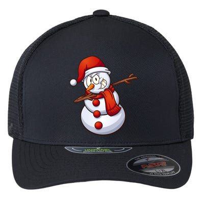 Dabbing Snowman Flexfit Unipanel Trucker Cap
