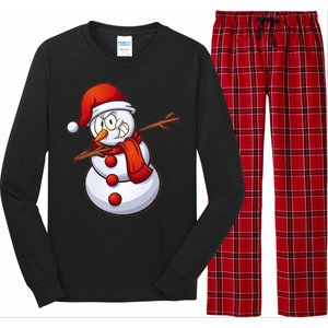 Dabbing Snowman Long Sleeve Pajama Set