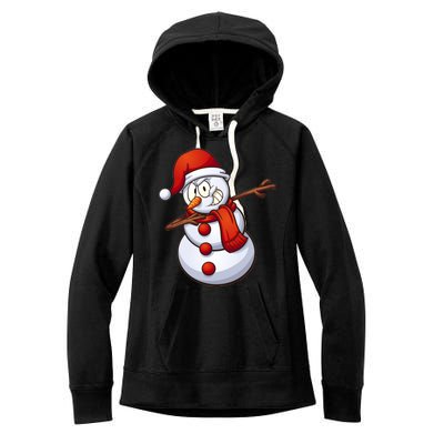 Dabbing Snowman Women's Fleece Hoodie