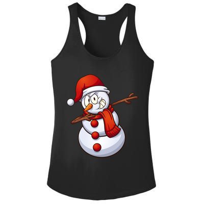 Dabbing Snowman Ladies PosiCharge Competitor Racerback Tank