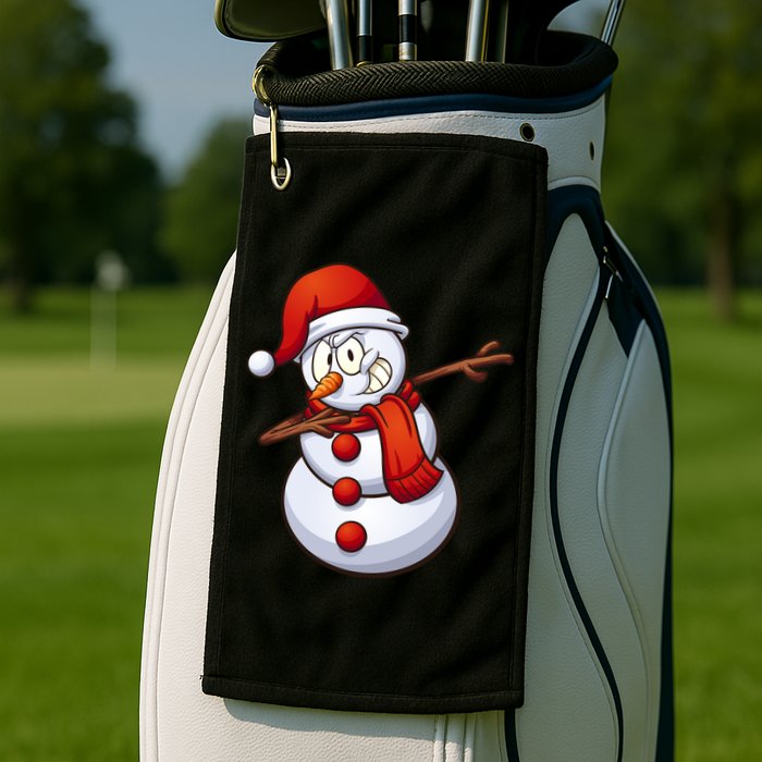 Dabbing Snowman Golf Towel