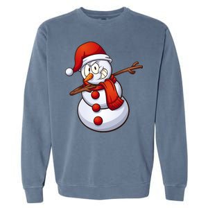 Dabbing Snowman Garment-Dyed Sweatshirt