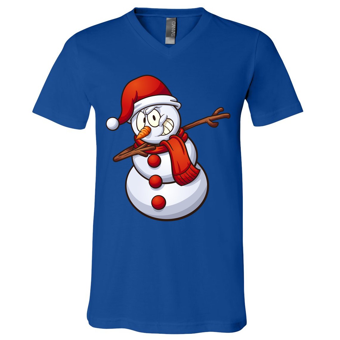 Dabbing Snowman V-Neck T-Shirt