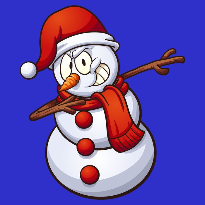 Dabbing Snowman Button