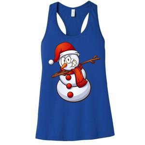 Dabbing Snowman Women's Racerback Tank