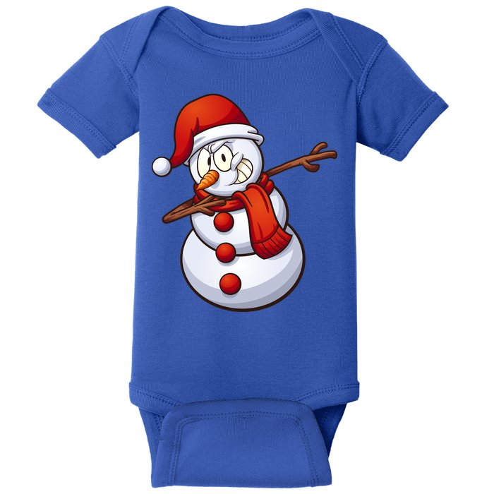 Dabbing Snowman Baby Bodysuit