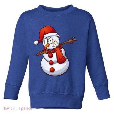 Dabbing Snowman Toddler Sweatshirt
