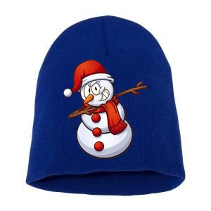 Dabbing Snowman Short Acrylic Beanie