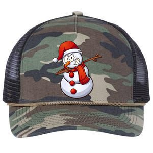 Dabbing Snowman Retro Rope Trucker Hat Cap