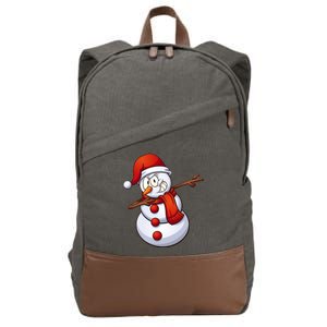 Dabbing Snowman Cotton Canvas Backpack