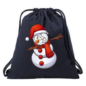 Dabbing Snowman Drawstring Bag