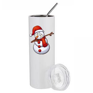 Dabbing Snowman Stainless Steel Tumbler