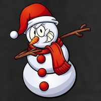 Dabbing Snowman Santa Hat Christmas 7 Panel Mesh Trucker Snapback Hat