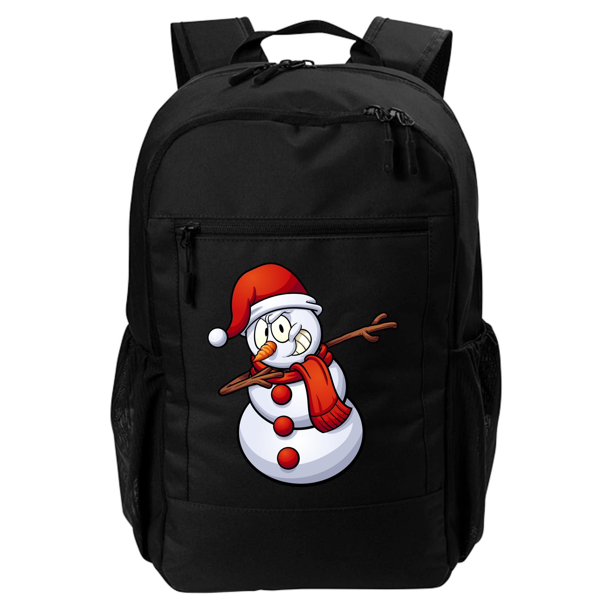 Dabbing Snowman Santa Hat Christmas Backpack