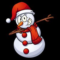 Dabbing Snowman Santa Hat Christmas Flatbill Hat