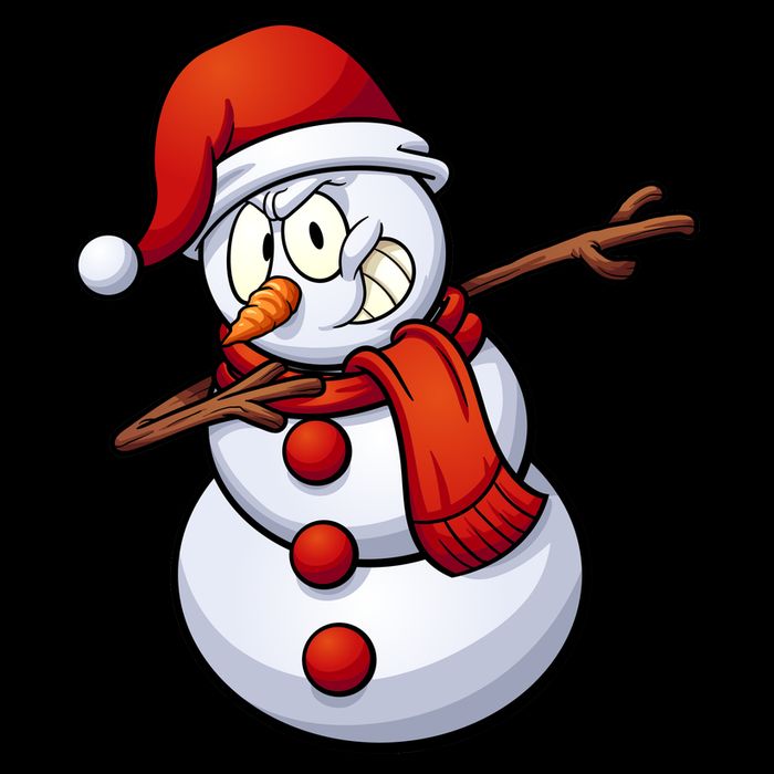Dabbing Snowman Santa Hat Christmas Flatbill Hat