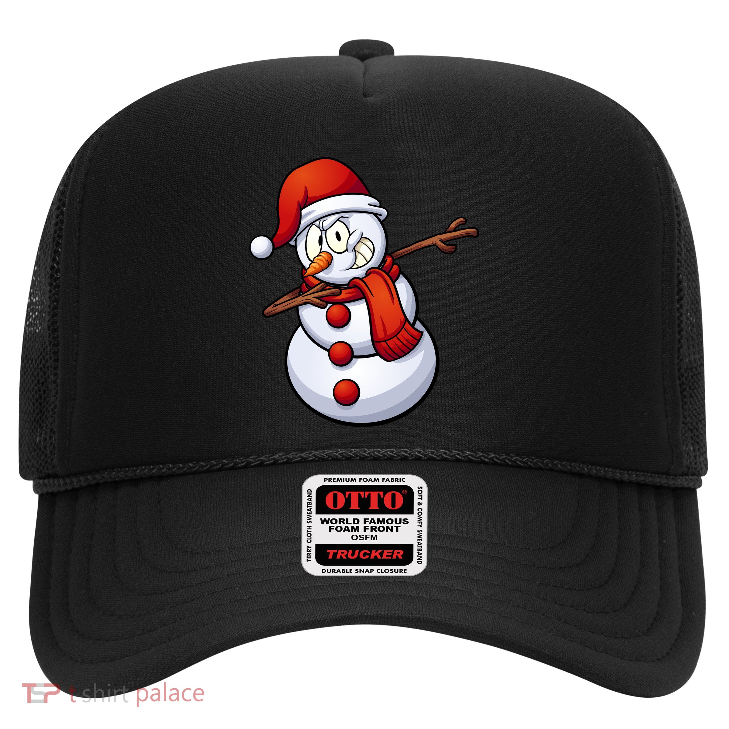 Dabbing Snowman Santa Hat Christmas Trucker Hat