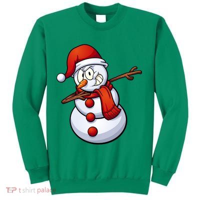 Dabbing Snowman Santa Hat Christmas Sweatshirt