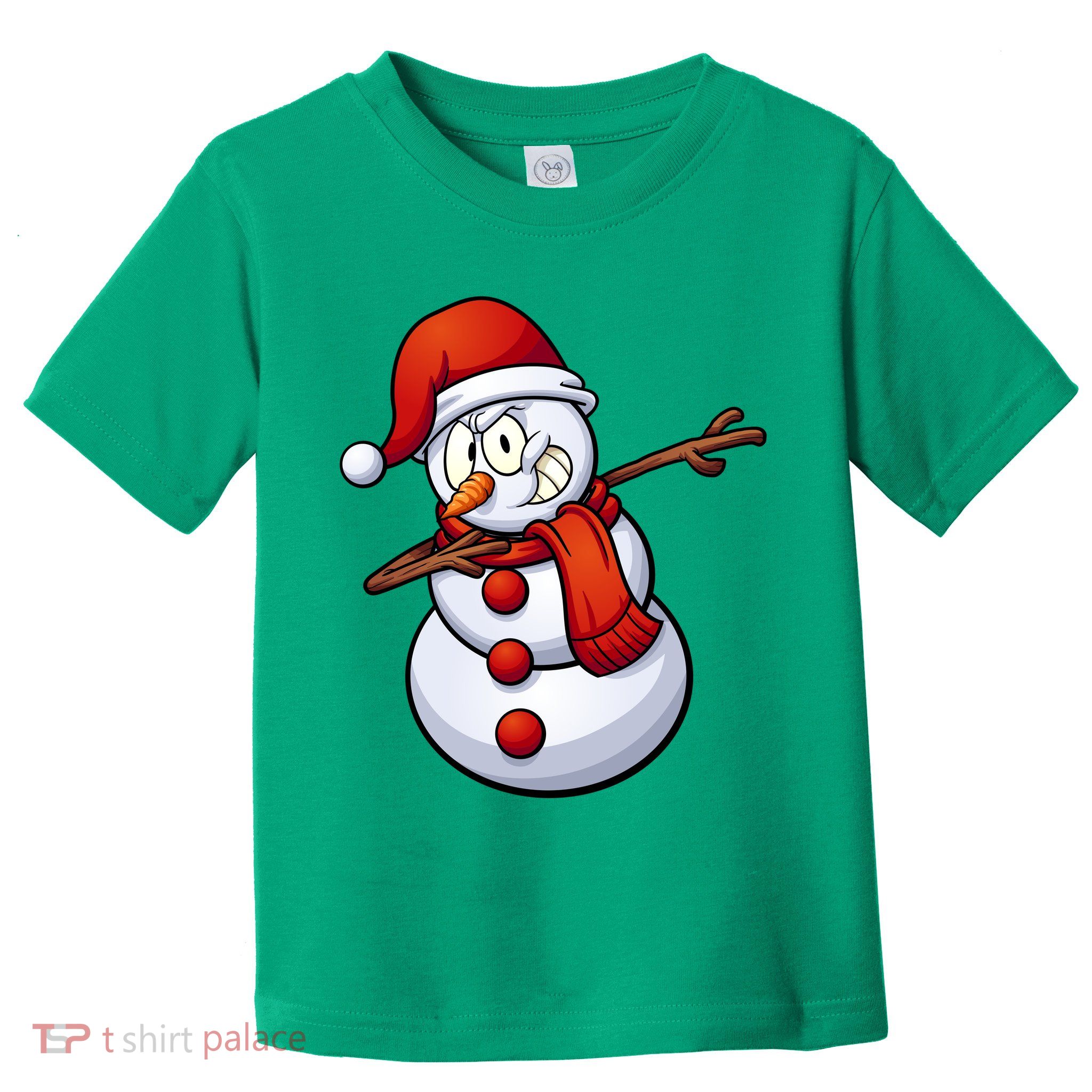 Dabbing Snowman Santa Hat Christmas Toddler T-Shirt