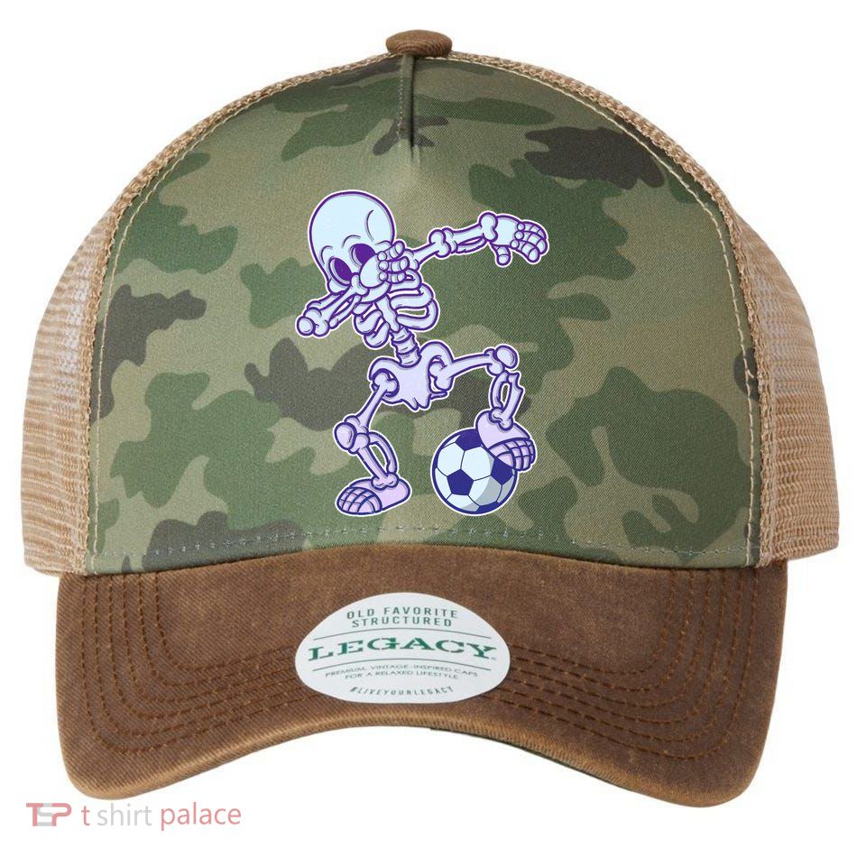 Dabbing Soccer Skeleton Legacy Tie Dye Trucker Hat