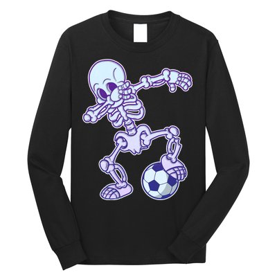 Dabbing Soccer Skeleton Long Sleeve Shirt