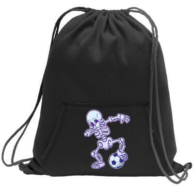 Dabbing Soccer Skeleton Sweatshirt Cinch Pack Bag