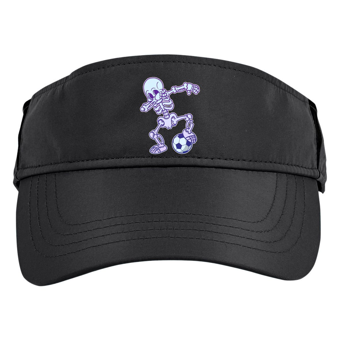 Dabbing Soccer Skeleton Adult Drive Performance Visor