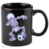 Dabbing Soccer Skeleton 11oz C Handle Ceramic Mug