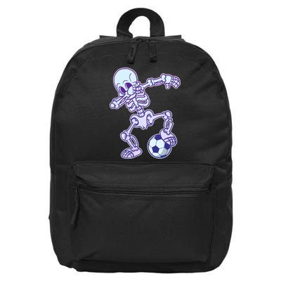 Dabbing Soccer Skeleton 16 in Basic Backpack