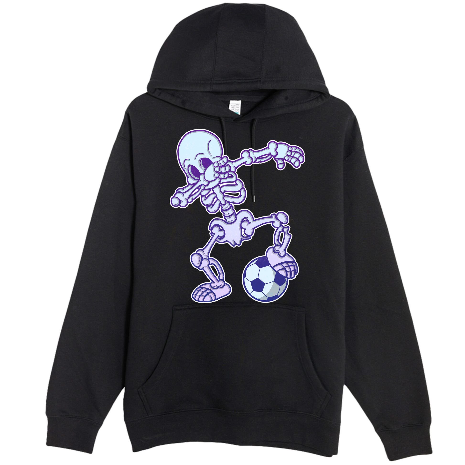 Dabbing Soccer Skeleton Premium Pullover Hoodie