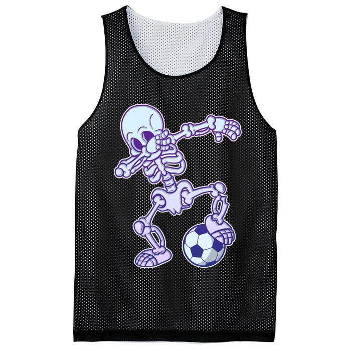 Dabbing Soccer Skeleton Mesh Reversible Basketball Jersey Tank