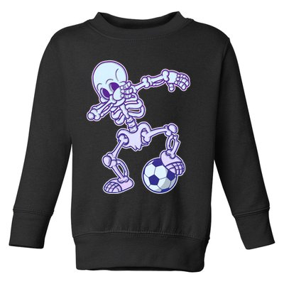 Dabbing Soccer Skeleton Toddler Sweatshirt