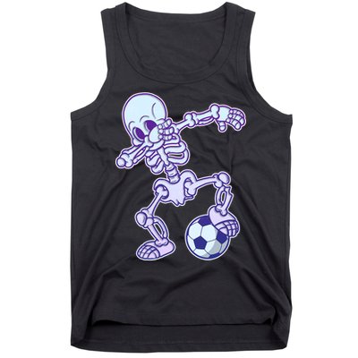 Dabbing Soccer Skeleton Tank Top