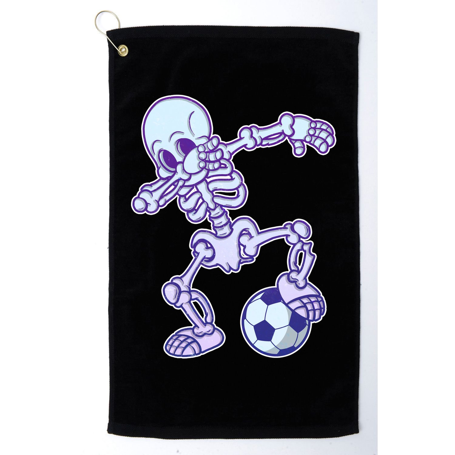 Dabbing Soccer Skeleton Golf Towel