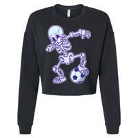 Dabbing Soccer Skeleton Cropped Pullover Crew