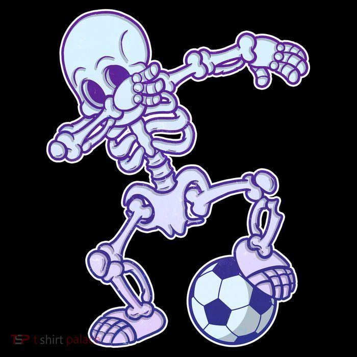 Dabbing Soccer Skeleton Women's V-Neck T-Shirt