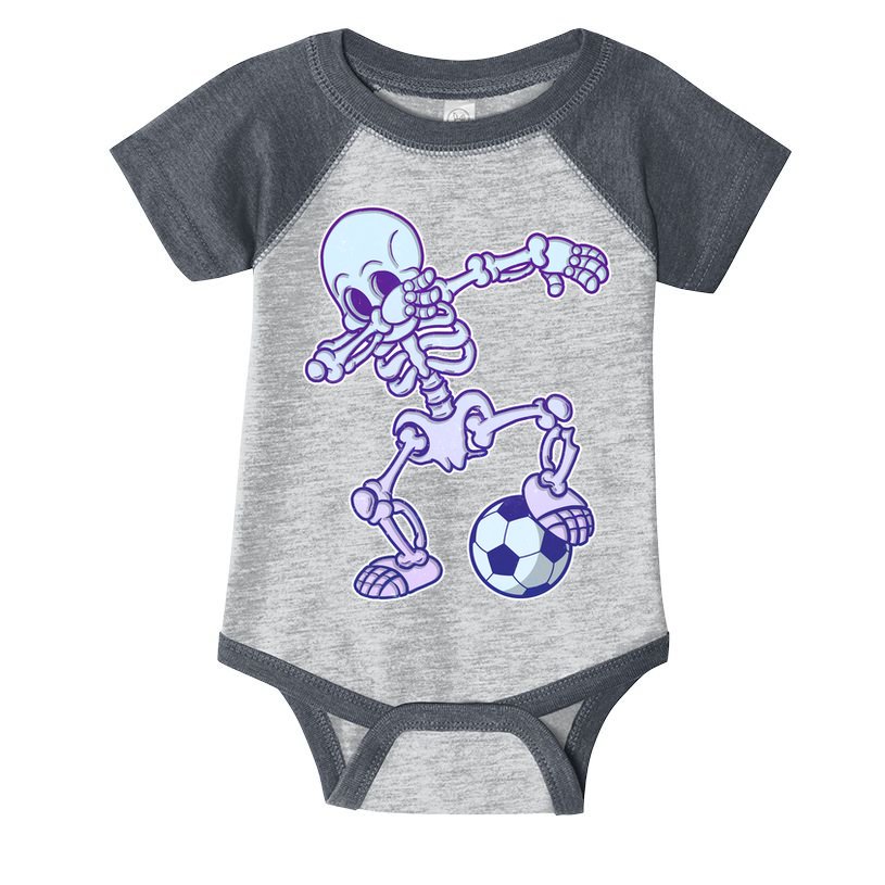Dabbing Soccer Skeleton Infant Baby Jersey Bodysuit