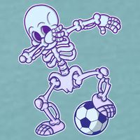 Dabbing Soccer Skeleton Sueded Cloud Jersey T-Shirt