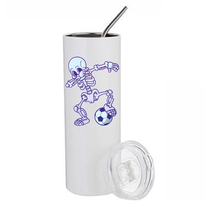 Dabbing Soccer Skeleton Stainless Steel Tumbler