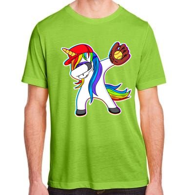 Dabbing Softball Unicorn Adult ChromaSoft Performance T-Shirt