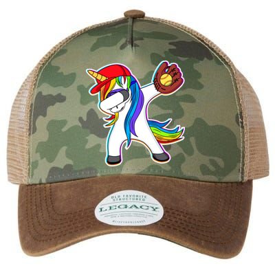 Dabbing Softball Unicorn Legacy Tie Dye Trucker Hat