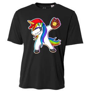 Dabbing Softball Unicorn Cooling Performance Crew T-Shirt