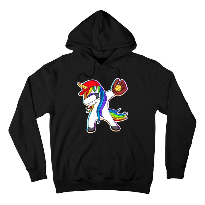 Dabbing Softball Unicorn Hoodie