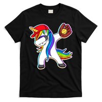 Dabbing Softball Unicorn T-Shirt