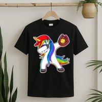 Dabbing Softball Unicorn T-Shirt