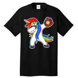 Dabbing Softball Unicorn Tall T-Shirt