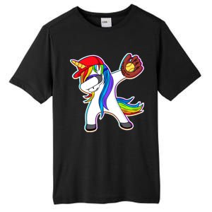 Dabbing Softball Unicorn Tall Fusion ChromaSoft Performance T-Shirt