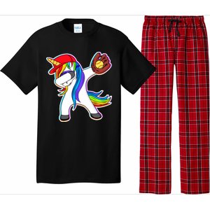 Dabbing Softball Unicorn Pajama Set